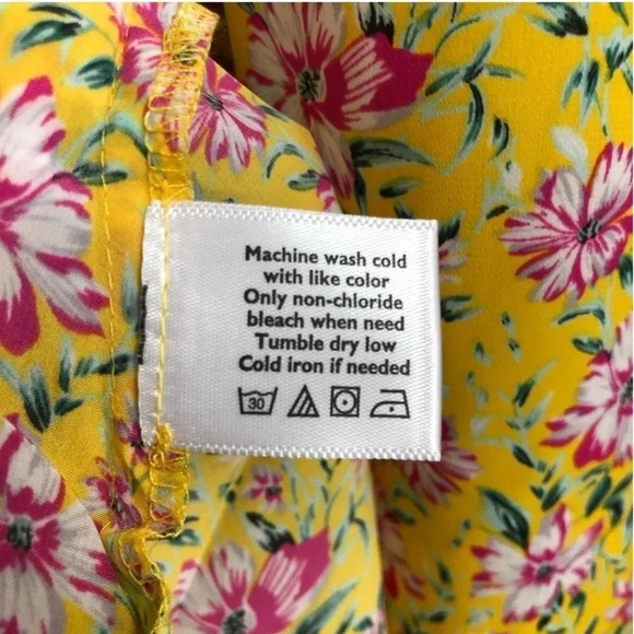 New Roller Rabbit Floral print Prana Filena Wrap Dress flutter
yellow midi - Picture 12 of 14